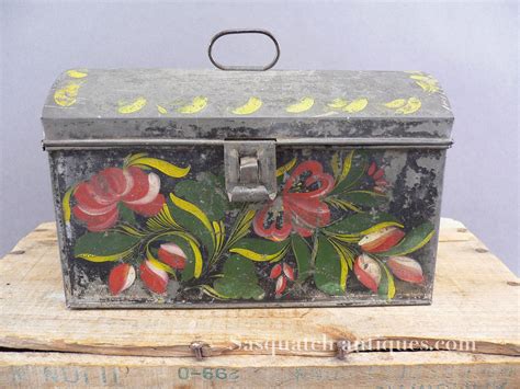 decorative painted tole metal box|Hand Painted Metal Box .